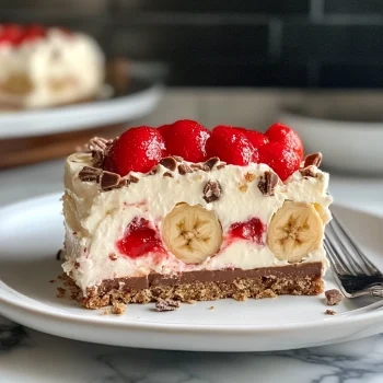 No-Bake Banana Split Cake