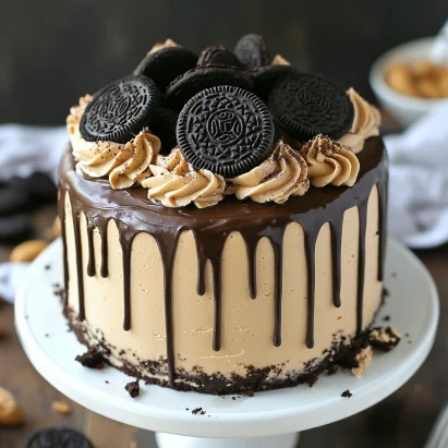 Oreo Peanut Butter Chocolate Cake 🍫🍪