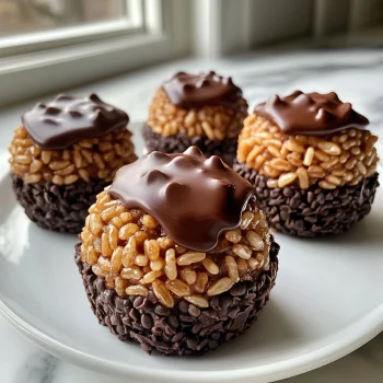 Peanut Butter Balls with Chocolate Rice Krispies