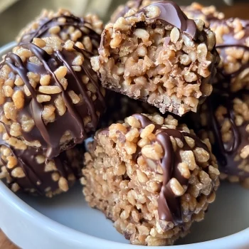 Peanut Butter Balls with Chocolate Rice Krispies