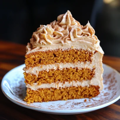 Pumpkin Cake with Whipped Cinnamon Frosting