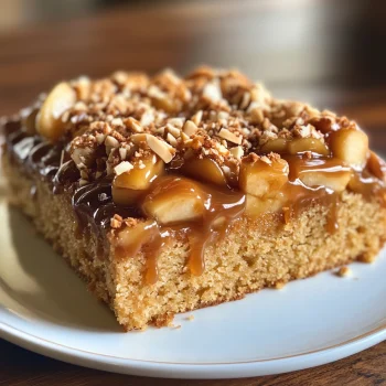 Salted Caramel Apple Sheet Cake