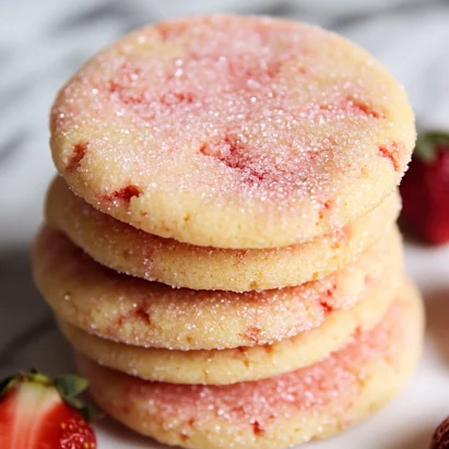 Strawberry Sugar Cookies with Sparkling Strawberry Sugar