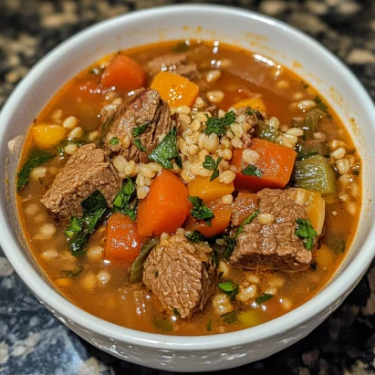 Beef Barley Soup (Slow Cooker)