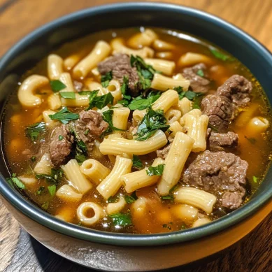 Beef Macaroni Soup