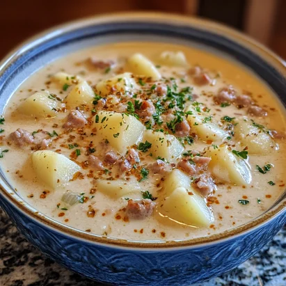 Creamy Potato & Hamburger Soup