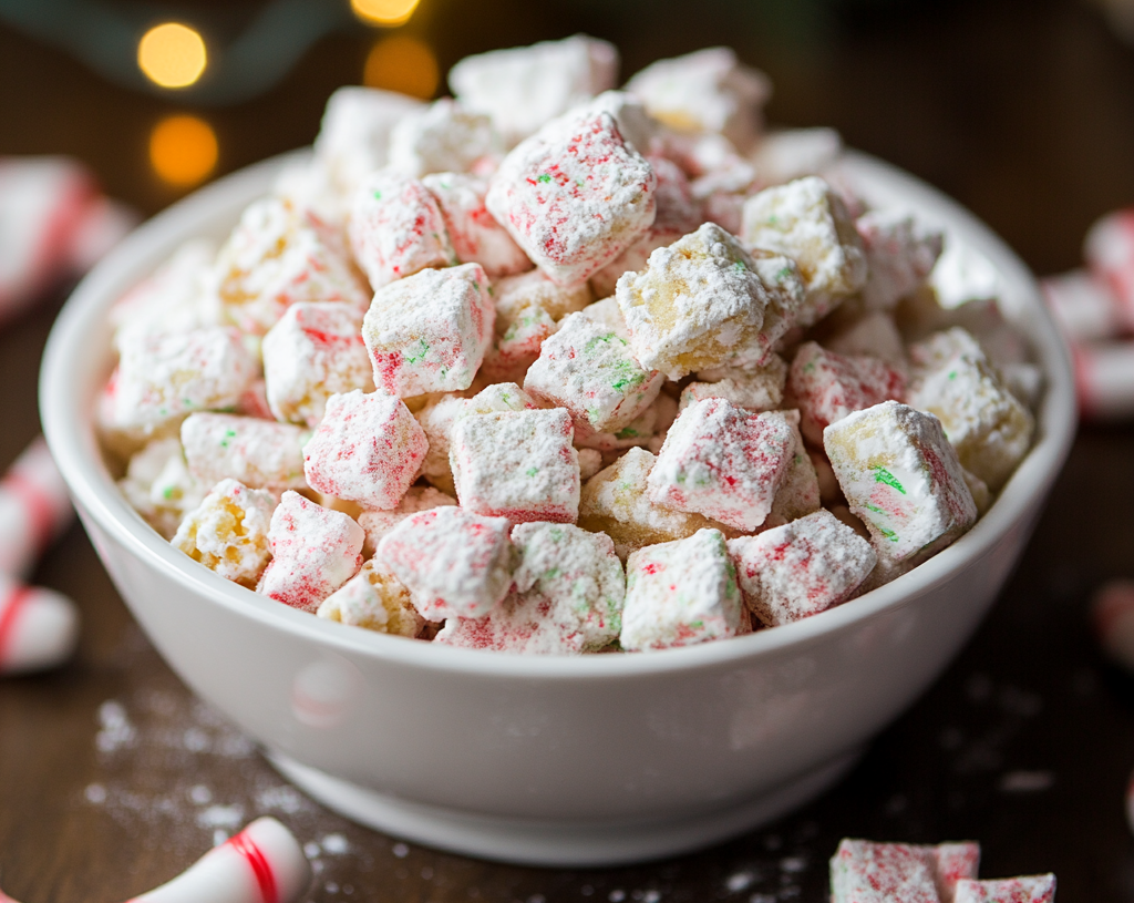 Candy Cane Peppermint Puppy Chow