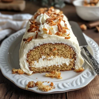 Carrot Cake Roll with Cream Cheese Frosting Filling