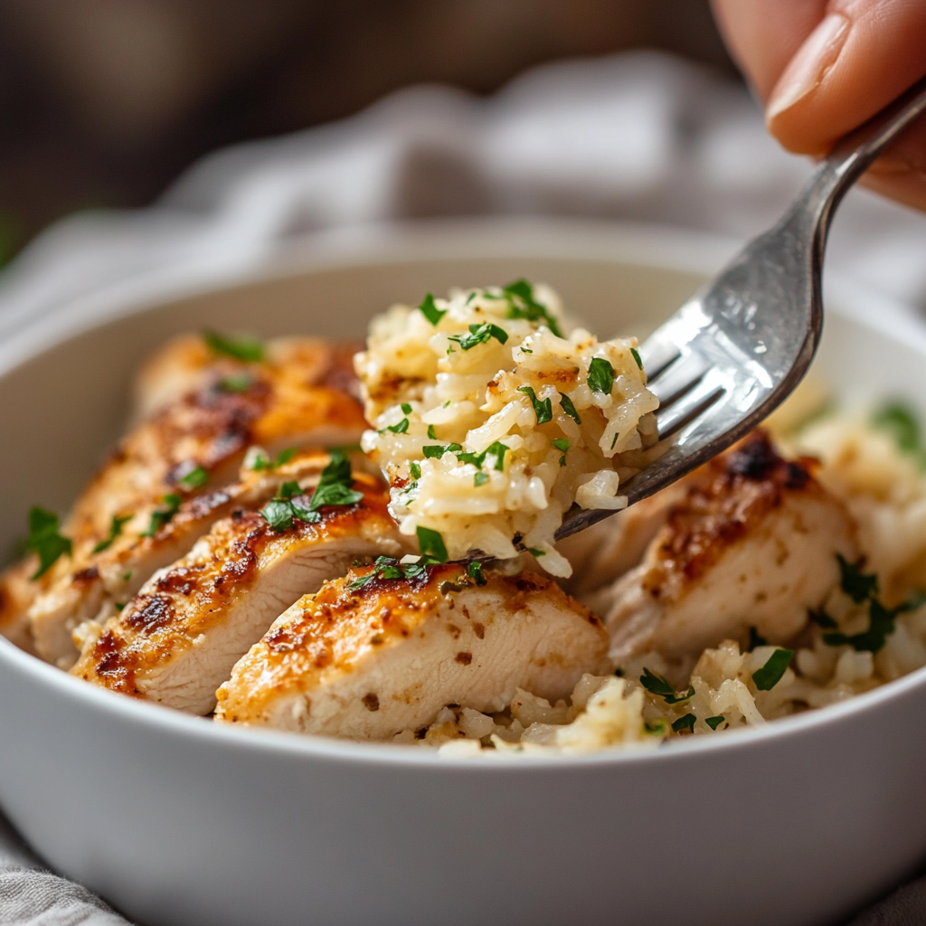 Chicken with Garlic Parmesan Rice is an easy and quick healthy All Recipes keto dinner ideas recipes that you can cook if you like . In Tasty Recipes blog we got the best easy dinner,