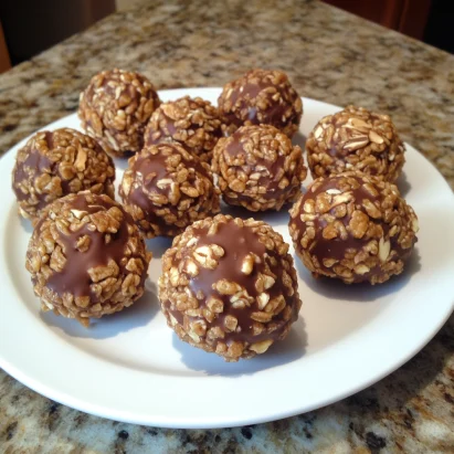 Chocolate Peanut Butter Balls with Rice Krispies