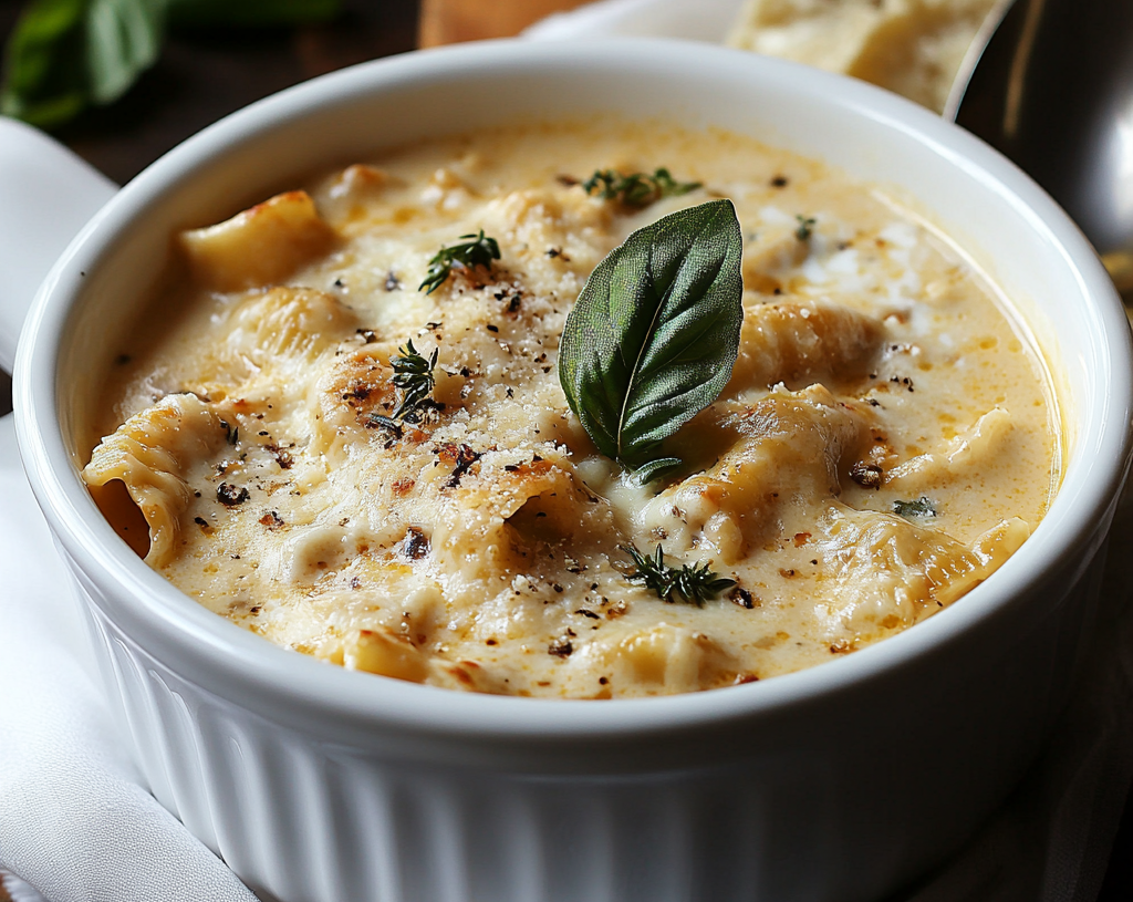 Creamy Alfredo Lasagna Soup