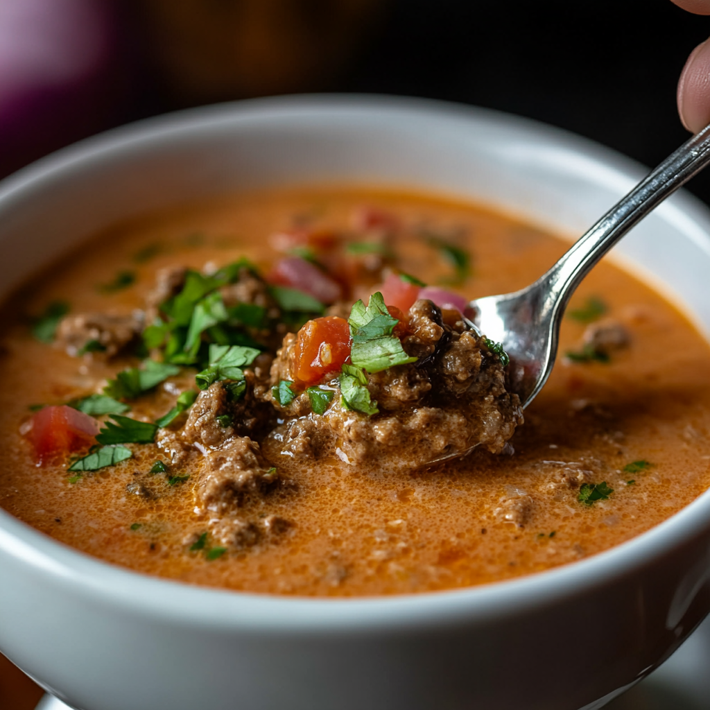Creamy Beef Taco Soup is an easy and quick healthy All Recipes keto dinner ideas recipes that you can cook if you like . In Tasty Recipes blog we got the best easy dinner,