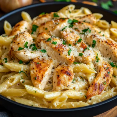 Creamy Garlic Parmesan Chicken Pasta