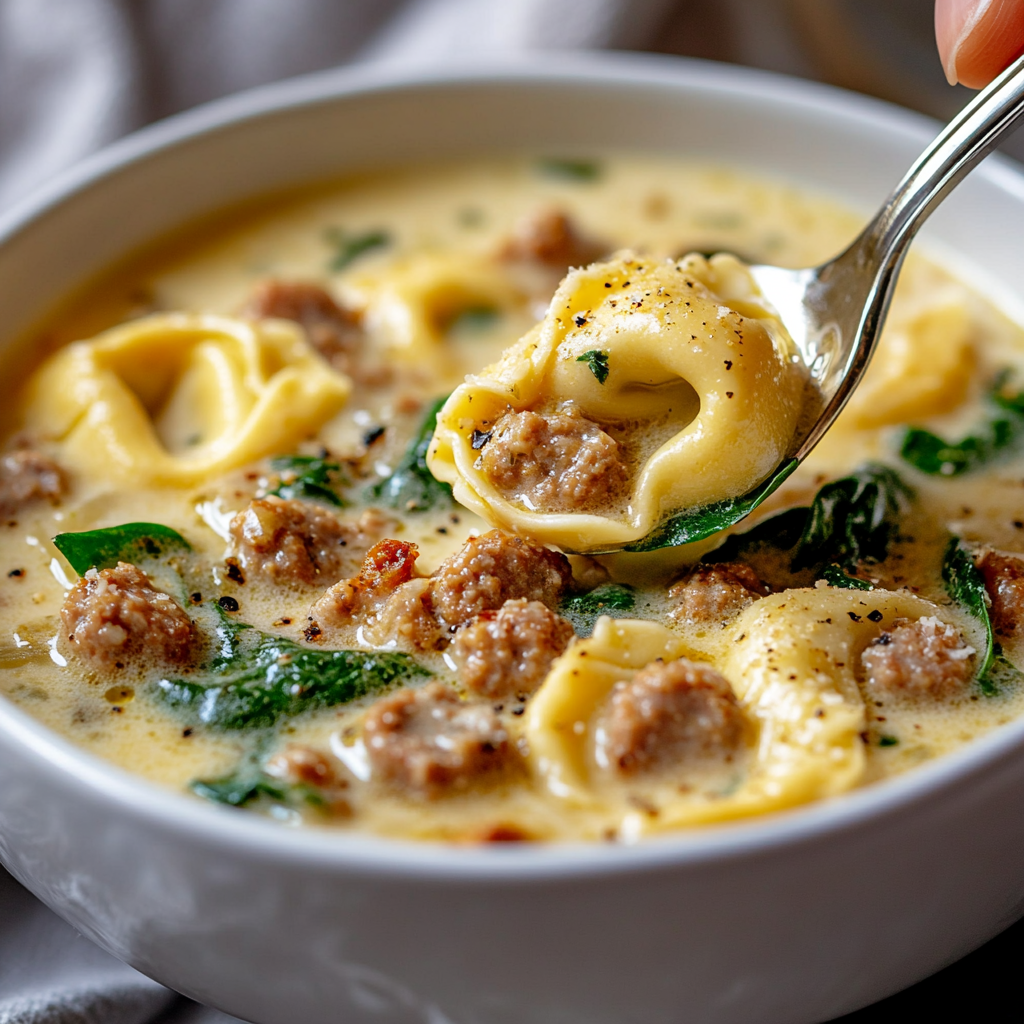Creamy Tortellini Soup with Sausage, Spinach, and Parmesan ss Creamy Tortellini Soup with Sausage, Spinach, and Parmesan is an easy and quick healthy All Recipes keto dinner ideas recipes that you can cook if you like . In Tasty Recipes blog we got the best easy dinner,