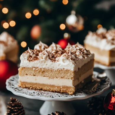 Eggnog Poke Cake