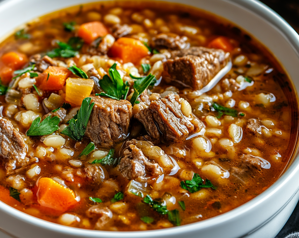 Hearty Beef Barley Soup