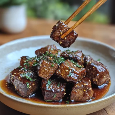 Honey and Sticky Steak Bites