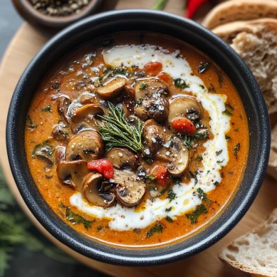 Mushroom and Smoked Paprika Soup