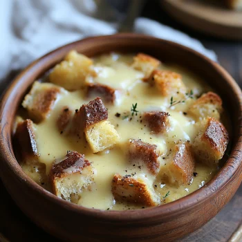 Old-Fashioned Bread Pudding with Vanilla Sauc