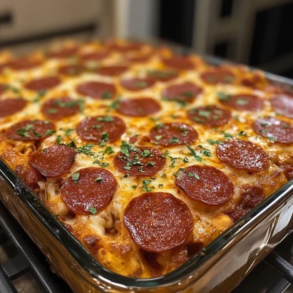 Pepperoni Pizza Casserole