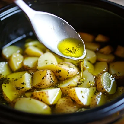 Slow Cooker Olive Oil and Potatoes