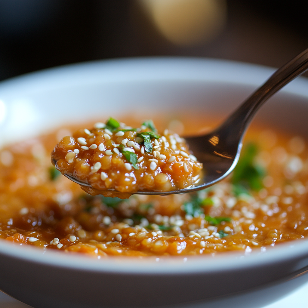 Spicy Sesame Carrot Soup with Red Lentils is an easy and quick healthy All Recipes keto dinner ideas recipes that you can cook if you like . In Tasty Recipes blog we got the best easy dinner,