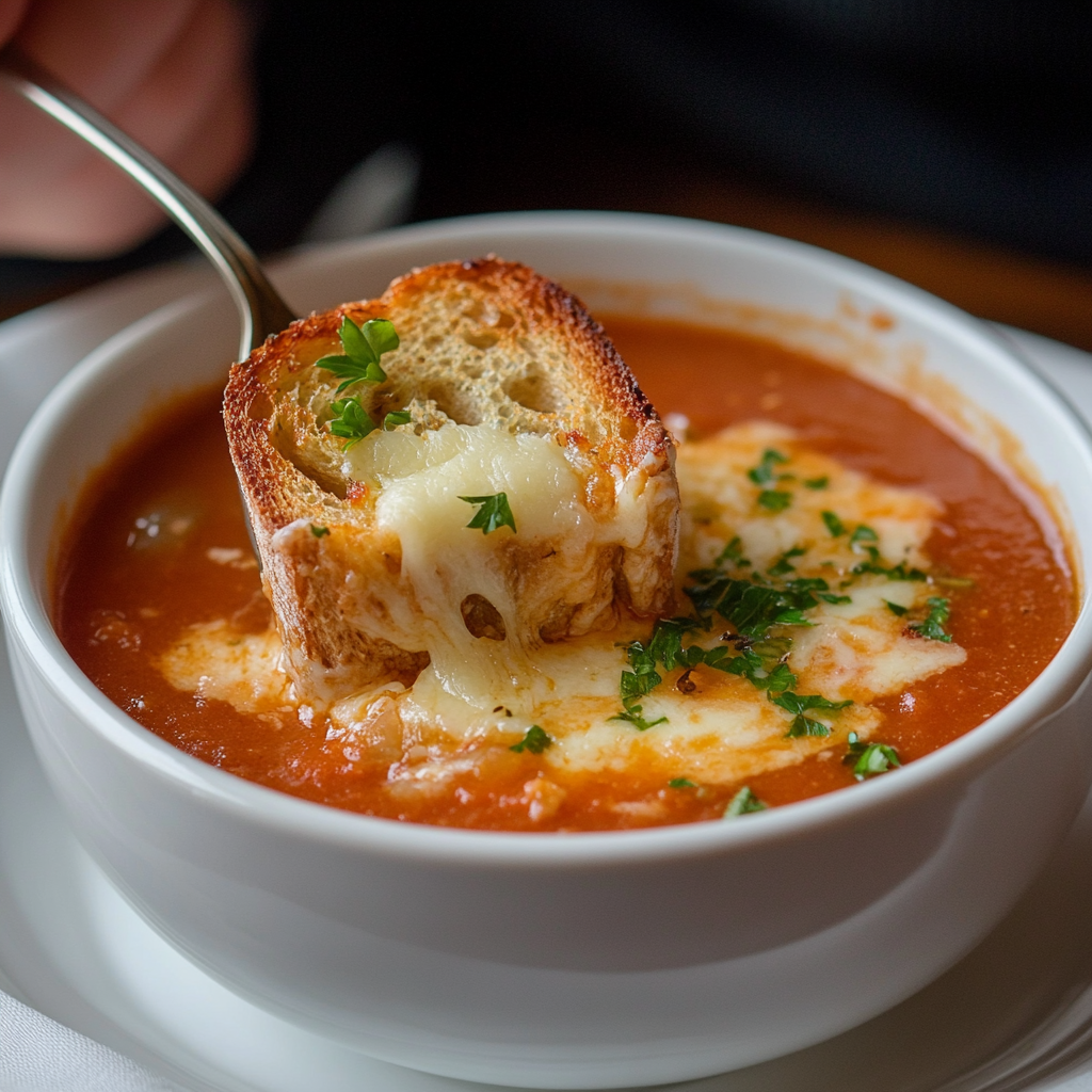 Tomato Soup with Cheese and Onion Toast ss Tomato Soup with Cheese and Onion Toast is an easy and quick healthy All Recipes keto dinner ideas recipes that you can cook if you like . In Tasty Recipes blog we got the best easy dinner,