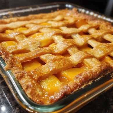 Triple Crust Peach Cobbler