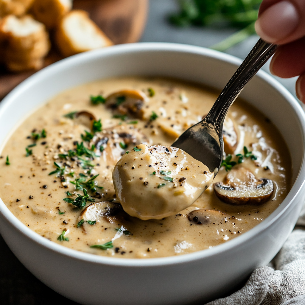 Vegan Cream of Mushroom Soup is an easy and quick healthy All Recipes keto dinner ideas recipes that you can cook if you like . In Tasty Recipes blog we got the best easy dinner,