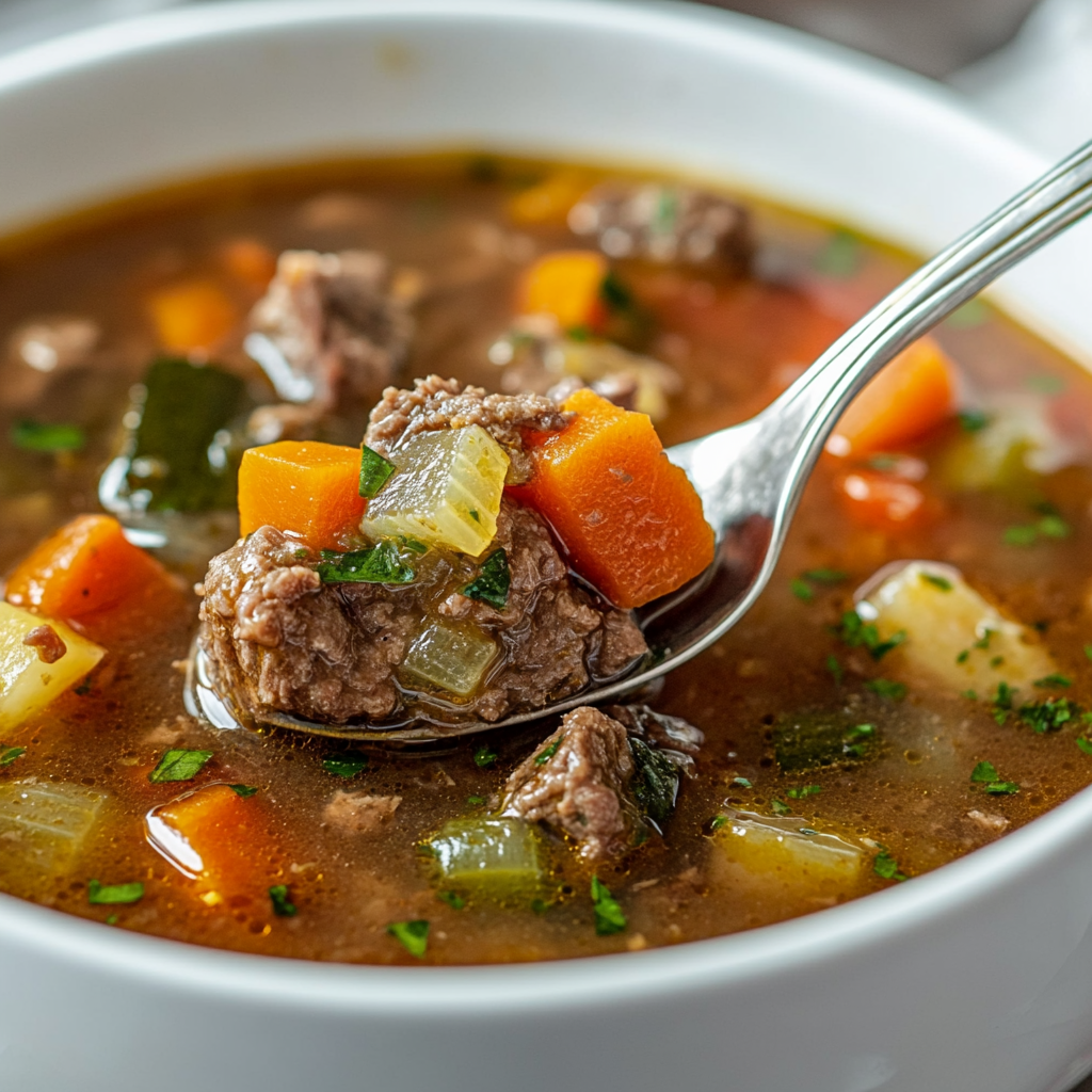 Vegetable Beef Soup is an easy and quick healthy All Recipes keto dinner ideas recipes that you can cook if you like . In Tasty Recipes blog we got the best easy beef and vegetable soup, beef stew, classic soup, comfort food, cozy dinners, easy soup recipe, family dinner, healthy soup, hearty soup recipe, homemade soup, meal prep soup, nutritious soup, one-pot meal, savory soup, simple soup recipe, slow-cooked beef soup., Vegetable beef soup, vegetable stew, warming recipes, winter meals dinner,