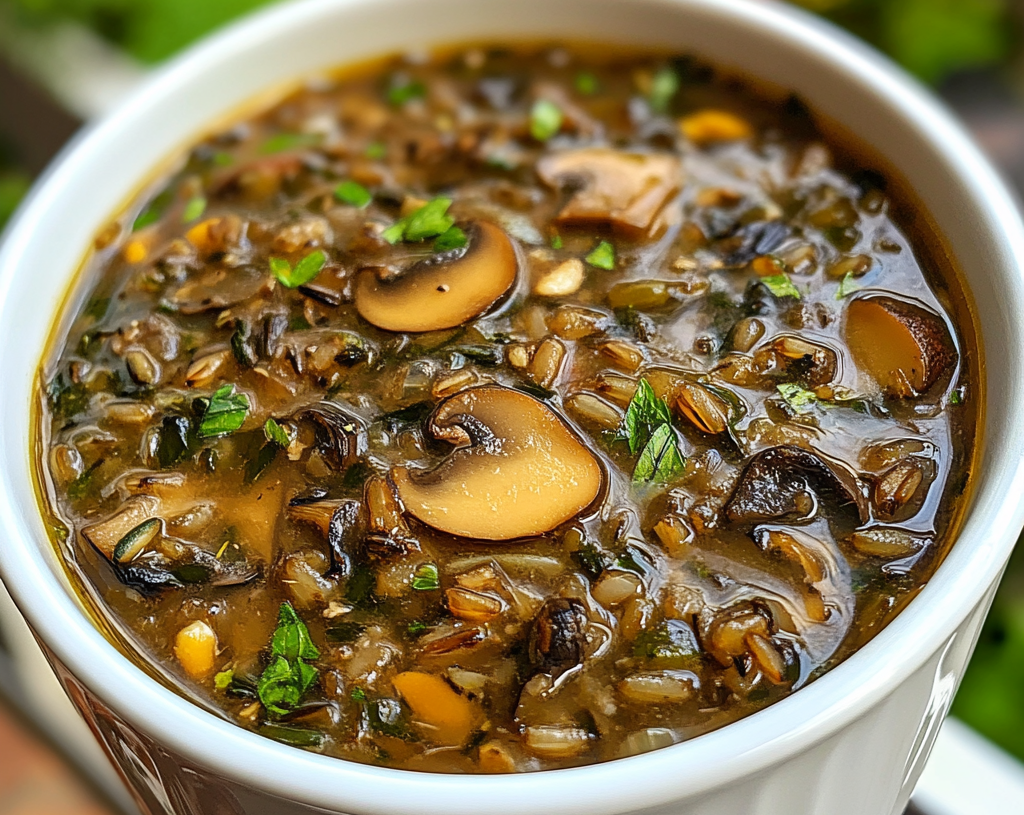 Wild Rice and Mushroom Soup