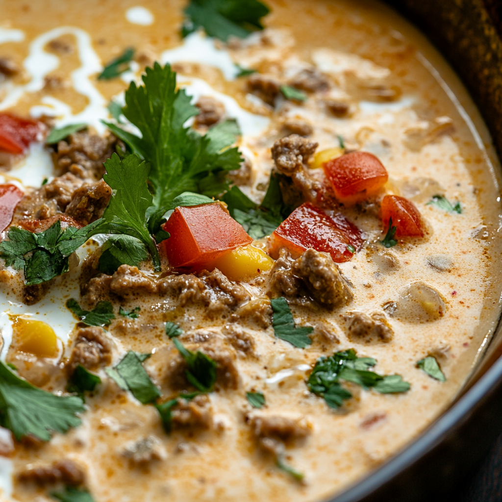 Creamy Beef Taco Soup is an easy and quick healthy All Recipes keto dinner ideas recipes that you can cook if you like . In Tasty Recipes blog we got the best easy dinner,