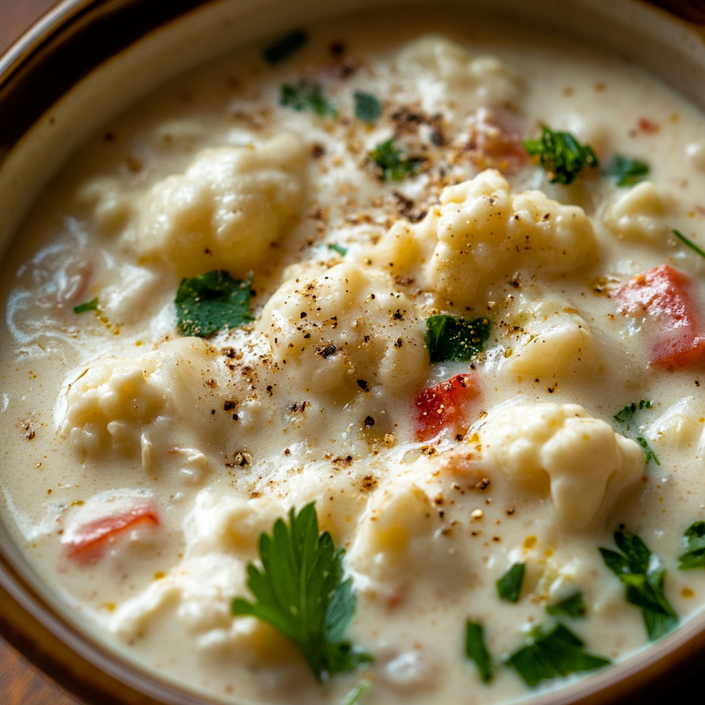 Creamy Cauliflower Soup ss Creamy Cauliflower Soup is an easy and quick healthy All Recipes keto dinner ideas recipes that you can cook if you like . In Tasty Recipes blog we got the best easy dinner,