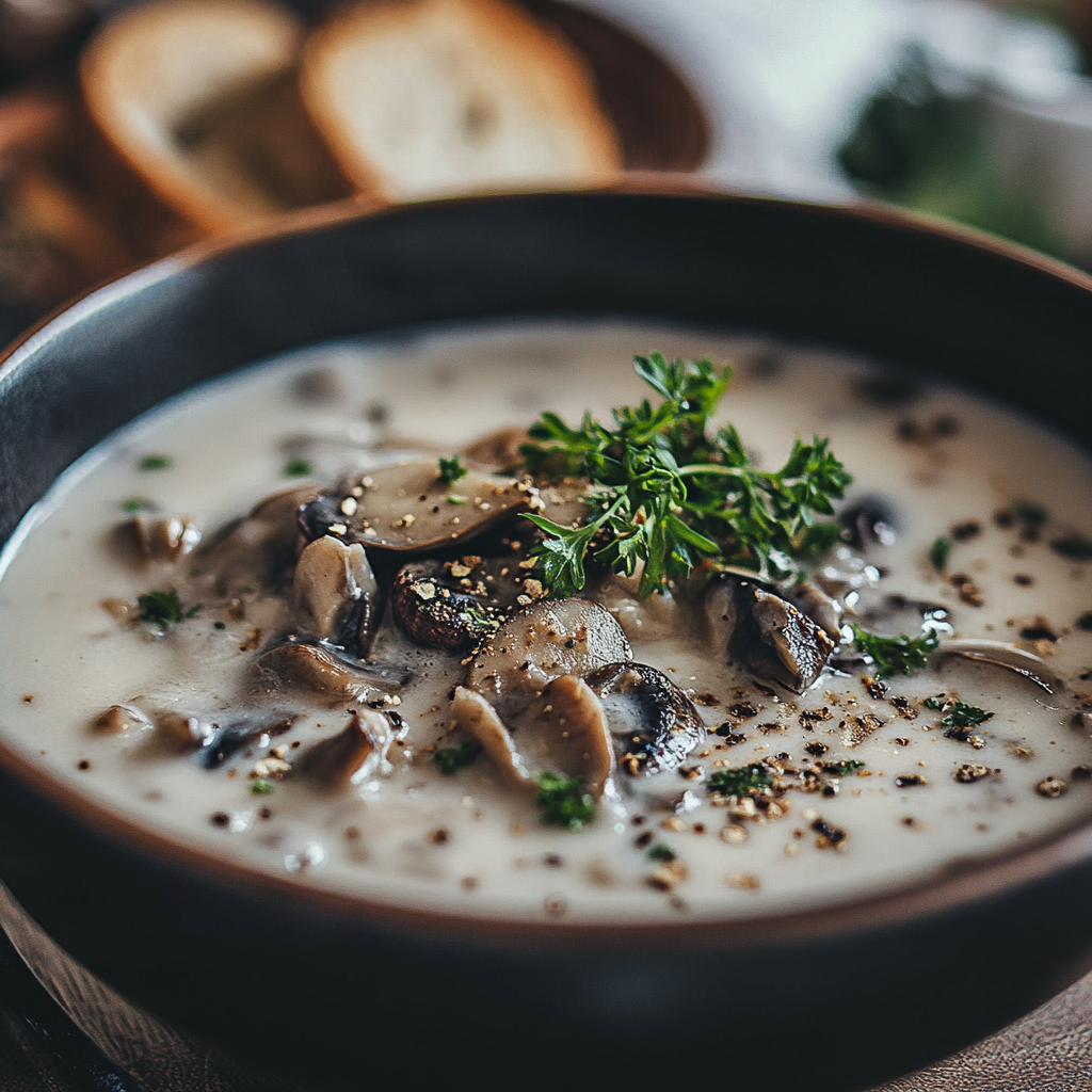 Creamy Mushroom Soup is an easy and quick healthy All Recipes keto dinner ideas recipes that you can cook if you like . In Tasty Recipes blog we got the best easy dinner,