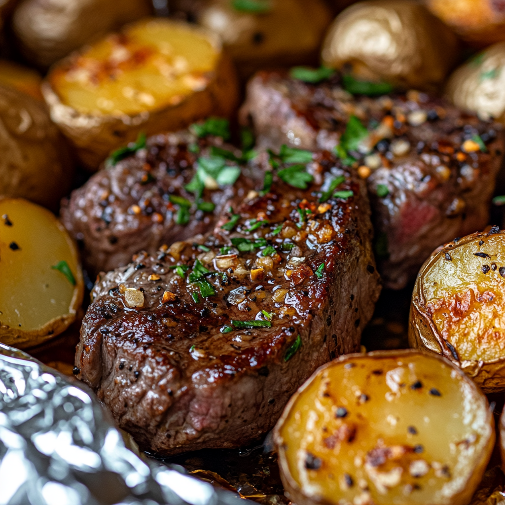 Garlic Steak & Potato Foil Packets is an easy and quick healthy All Recipes keto dinner ideas recipes that you can cook if you like . In Tasty Recipes blog we got the best easy dinner,