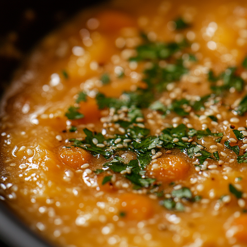 Spicy Sesame Carrot Soup with Red Lentils ss Spicy Sesame Carrot Soup with Red Lentils is an easy and quick healthy All Recipes keto dinner ideas recipes that you can cook if you like . In Tasty Recipes blog we got the best easy dinner,