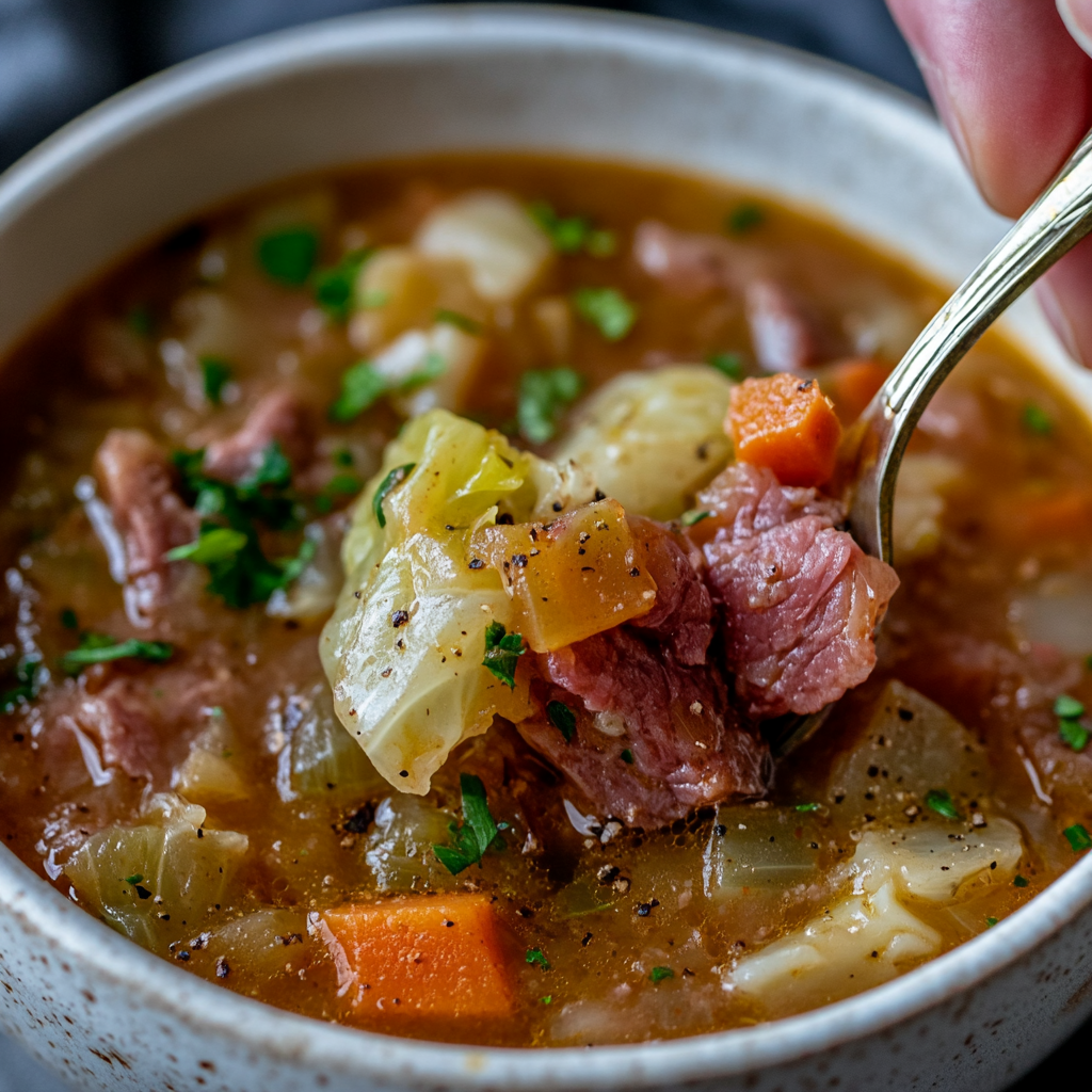 Corned Beef and Cabbage Soup ss Corned Beef and Cabbage Soup is an easy and quick healthy All Recipes keto dinner ideas recipes that you can cook if you like . In Tasty Recipes blog we got the best easy dinner,