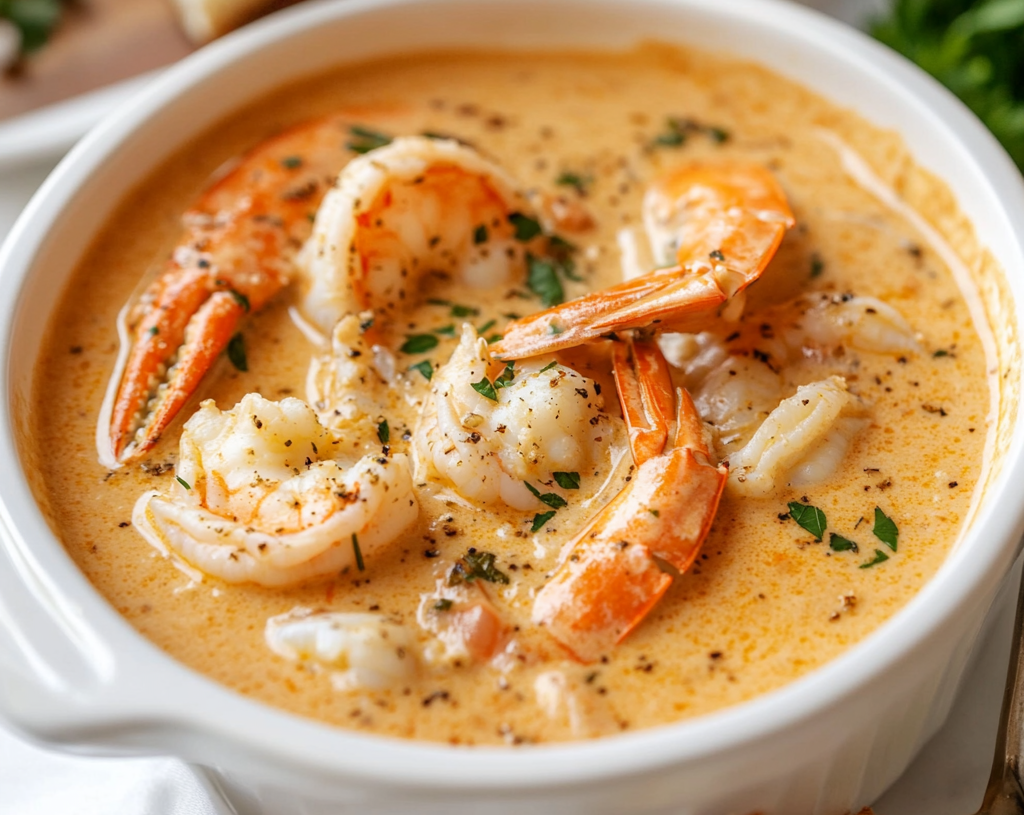 Creamy Crab and Shrimp Seafood Bisque