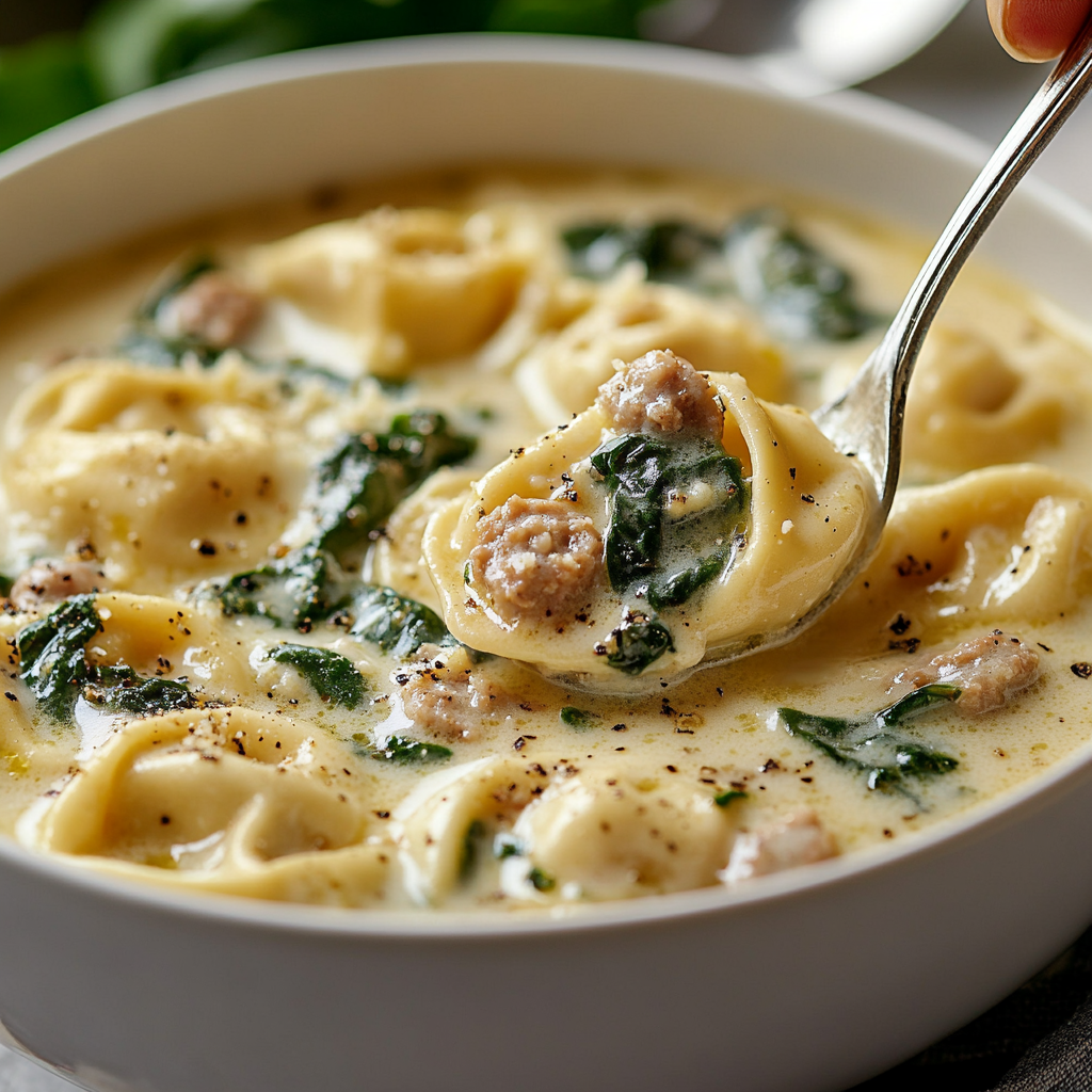 Creamy Tortellini Soup with Sausage, Spinach, and Parmesan is an easy and quick healthy All Recipes keto dinner ideas recipes that you can cook if you like . In Tasty Recipes blog we got the best easy dinner,