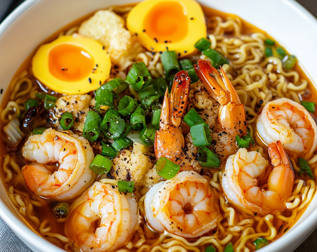 Homemade Shrimp Ramen Soup
