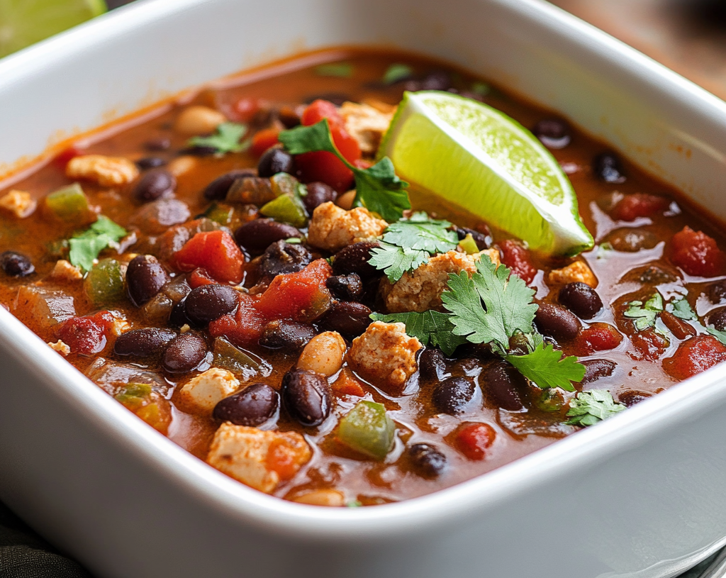Mexican Black Bean Soup with Lime
