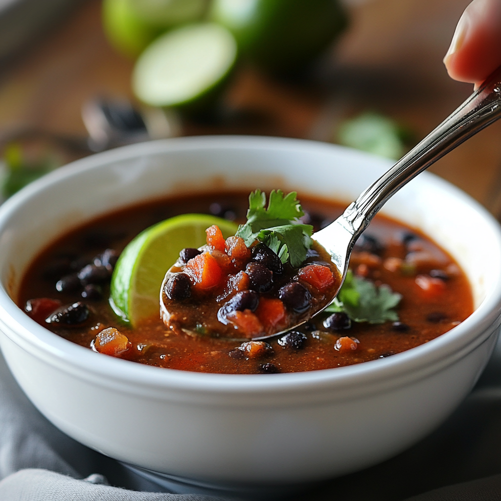 Mexican Black Bean Soup with Lime ss Mexican Black Bean Soup with Lime is an easy and quick healthy All Recipes keto dinner ideas recipes that you can cook if you like . In Tasty Recipes blog we got the best easy dinner,