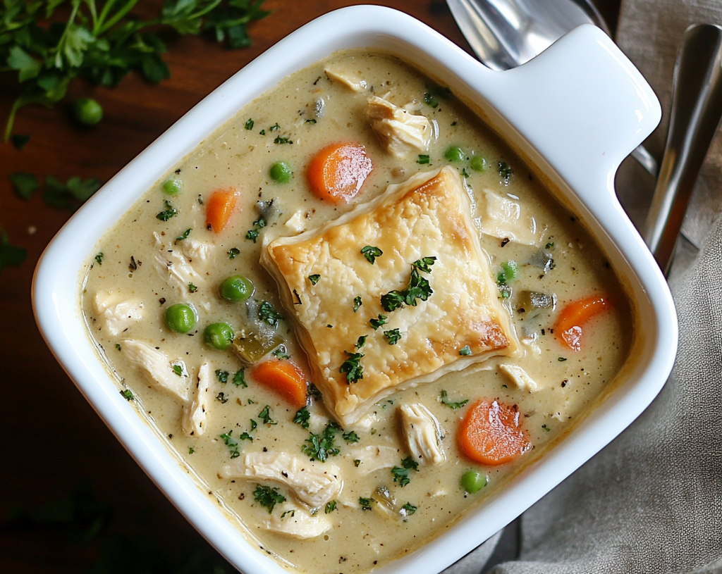 Skinny Chicken Pot Pie Soup