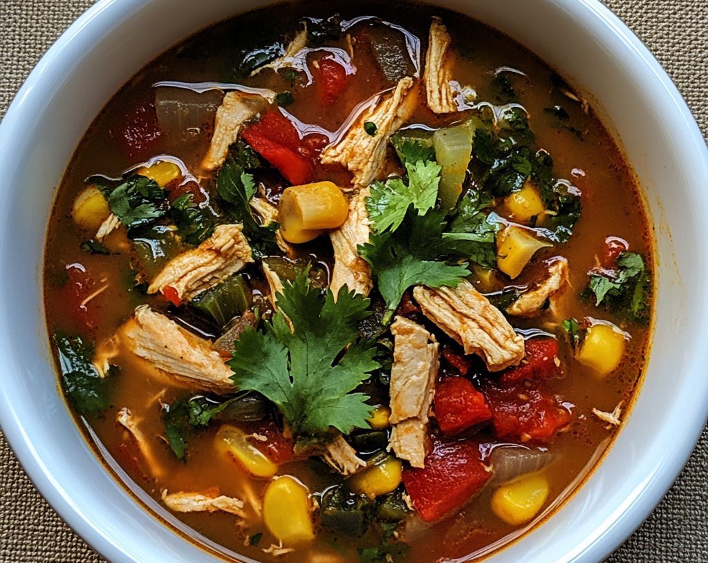 Southwest Chicken Detox Soup
