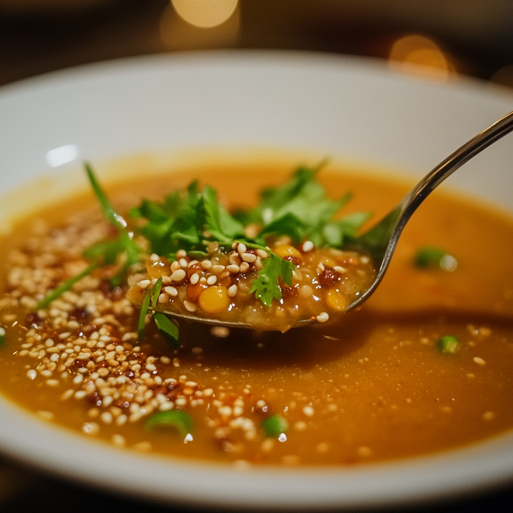 Spicy Sesame Carrot Soup with Red Lentils is an easy and quick healthy All Recipes keto dinner ideas recipes that you can cook if you like . In Tasty Recipes blog we got the best easy dinner,