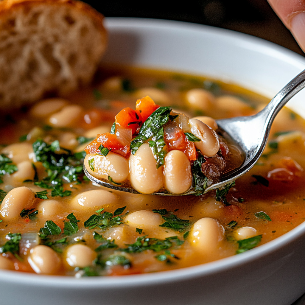 Tuscan White Bean Soup ss Tuscan White Bean Soup is an easy and quick healthy All Recipes keto dinner ideas recipes that you can cook if you like . In Tasty Recipes blog we got the best easy dinner,