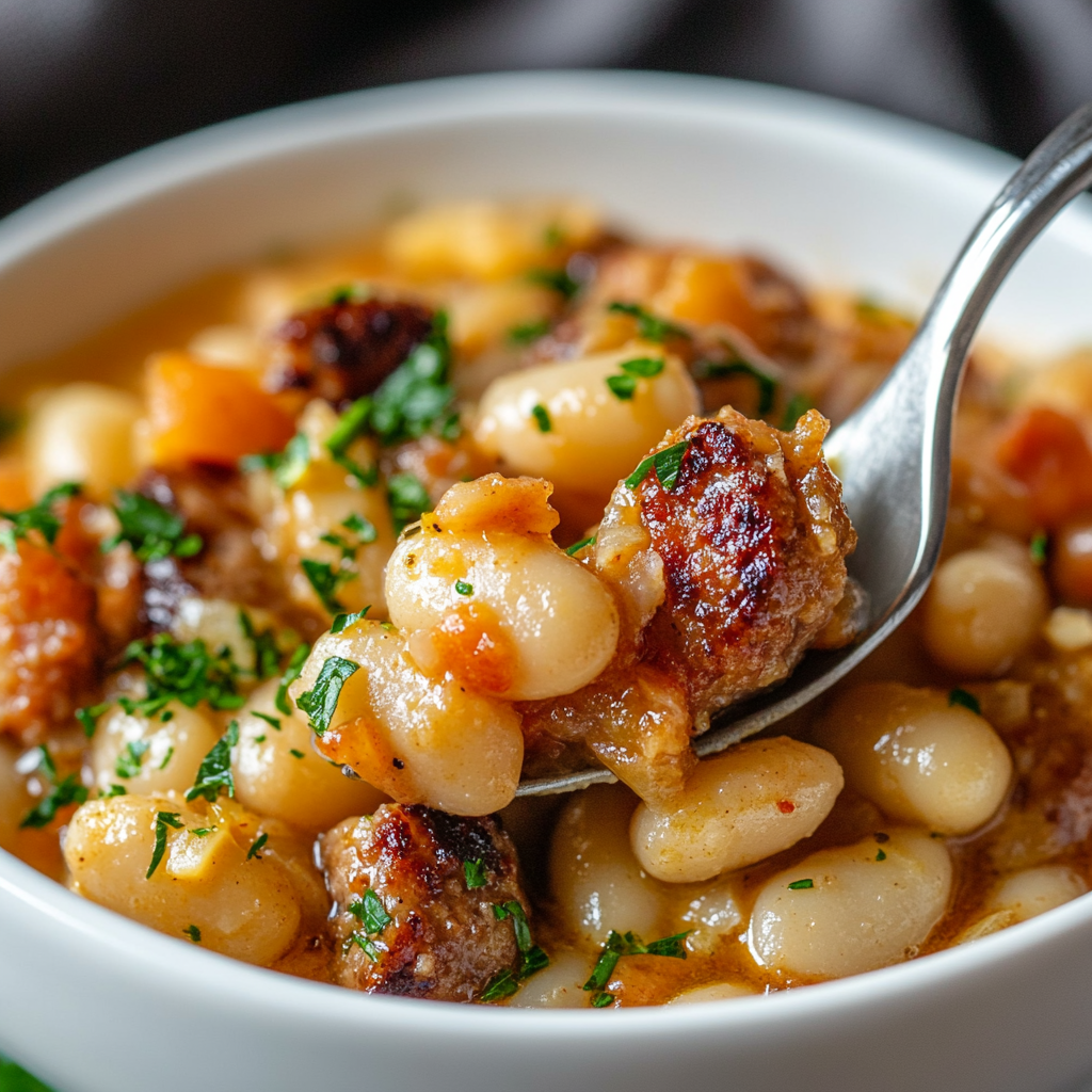 White Bean and Sausage Stew ss White Bean and Sausage Stew is an easy and quick healthy All Recipes keto dinner ideas recipes that you can cook if you like . In Tasty Recipes blog we got the best easy dinner,