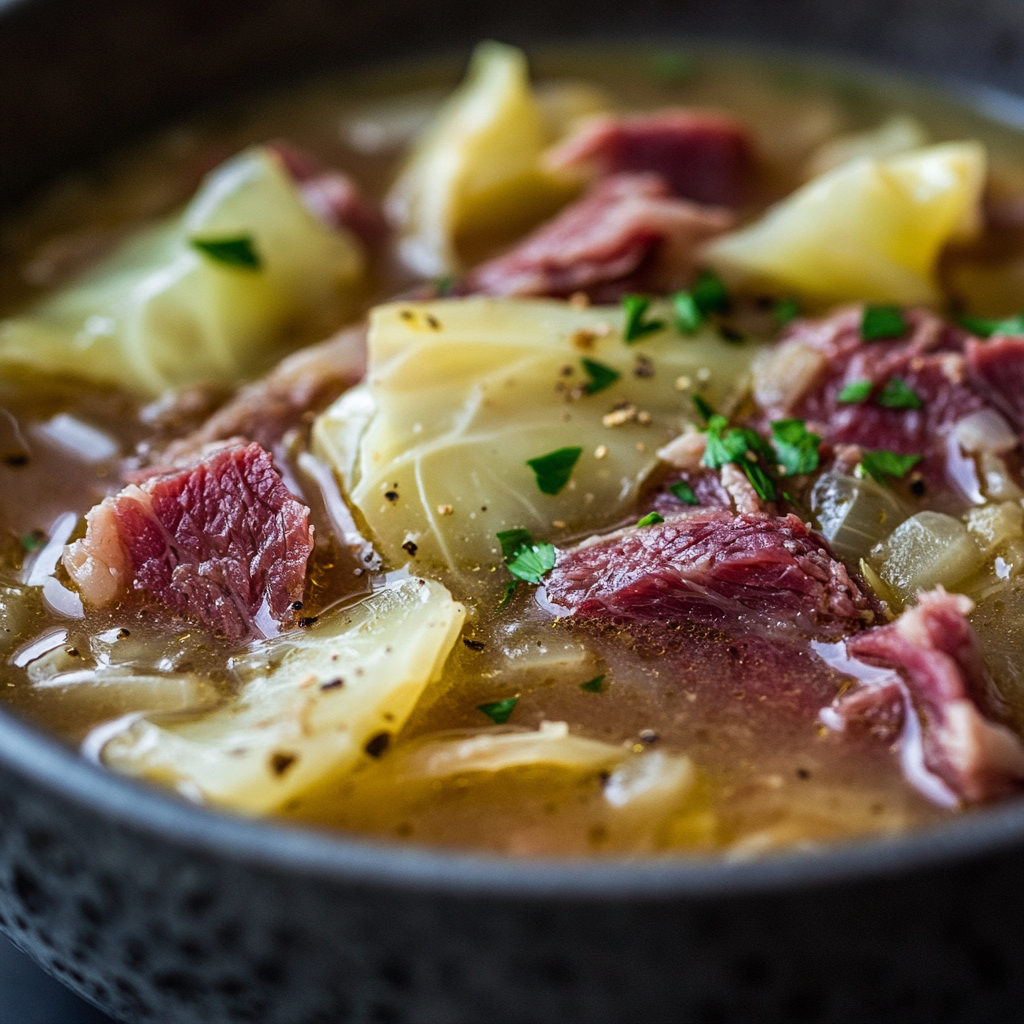 Corned Beef and Cabbage Soup ss Corned Beef and Cabbage Soup is an easy and quick healthy All Recipes keto dinner ideas recipes that you can cook if you like . In Tasty Recipes blog we got the best easy dinner,
