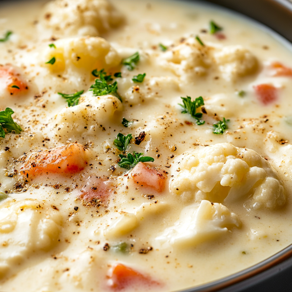 Creamy Cauliflower Soup is an easy and quick healthy All Recipes keto dinner ideas recipes that you can cook if you like . In Tasty Recipes blog we got the best easy dinner,