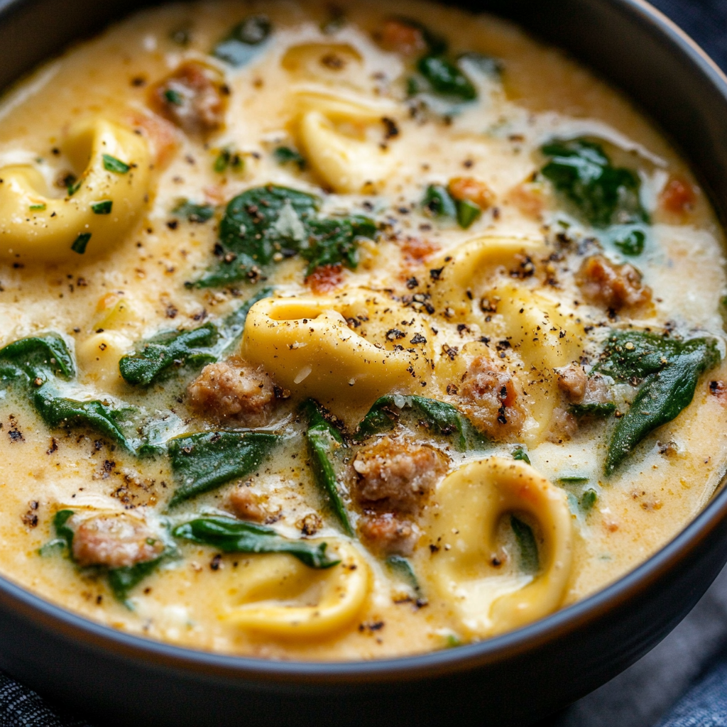 Creamy Tortellini Soup with Sausage, Spinach, and Parmesan ss Creamy Tortellini Soup with Sausage, Spinach, and Parmesan is an easy and quick healthy All Recipes keto dinner ideas recipes that you can cook if you like . In Tasty Recipes blog we got the best easy dinner,